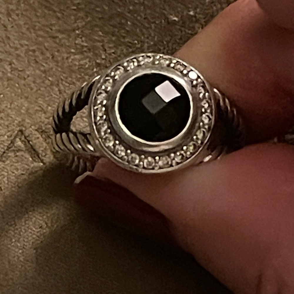 David Yurman Cerise Ring in onyx and diamonds